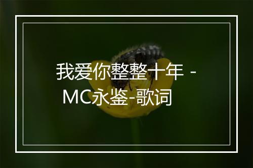 我爱你整整十年 - MC永鉴-歌词