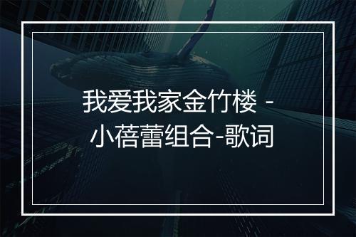 我爱我家金竹楼 - 小蓓蕾组合-歌词