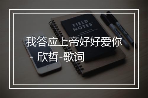 我答应上帝好好爱你 - 欣哲-歌词