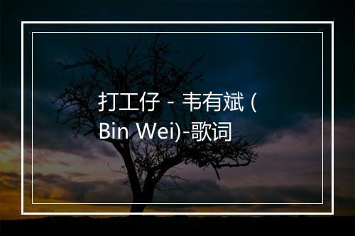 打工仔 - 韦有斌 (Bin Wei)-歌词