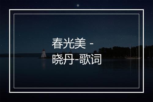 春光美 - 晓丹-歌词