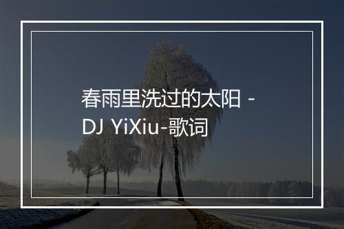 春雨里洗过的太阳 - DJ YiXiu-歌词