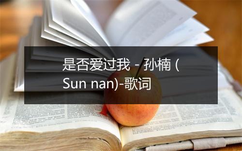 是否爱过我 - 孙楠 (Sun nan)-歌词