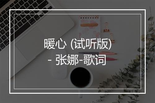 暖心 (试听版) - 张娜-歌词