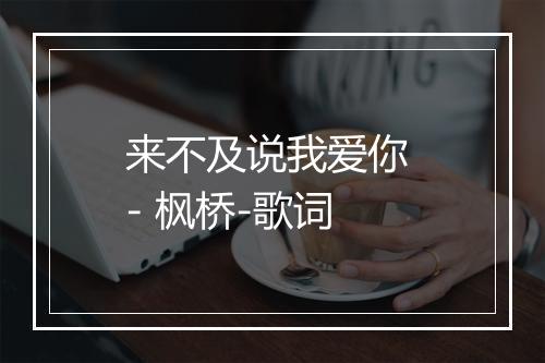 来不及说我爱你 - 枫桥-歌词