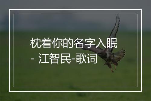 枕着你的名字入眠 - 江智民-歌词