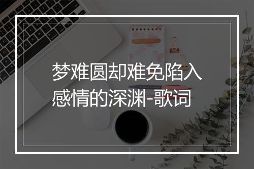 梦难圆却难免陷入感情的深渊-歌词