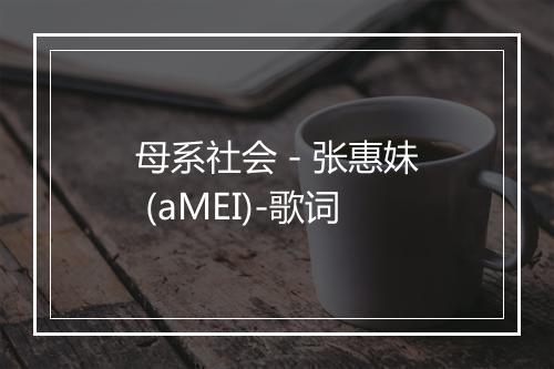 母系社会 - 张惠妹 (aMEI)-歌词