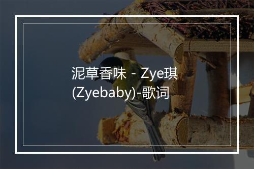 泥草香味 - Zye琪 (Zyebaby)-歌词