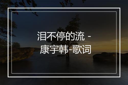 泪不停的流 - 康宇韩-歌词