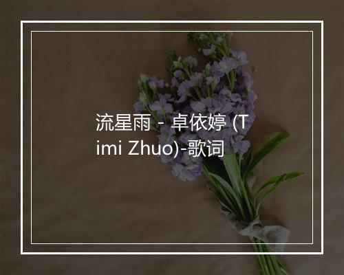 流星雨 - 卓依婷 (Timi Zhuo)-歌词