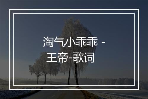 淘气小乖乖 - 王帝-歌词