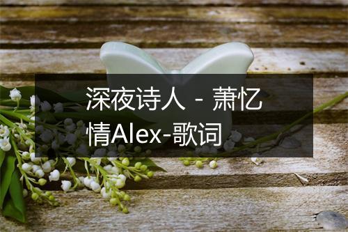 深夜诗人 - 萧忆情Alex-歌词