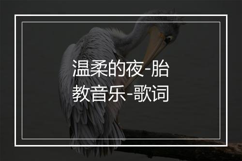 温柔的夜-胎教音乐-歌词