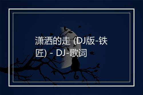 潇洒的走 (DJ版-铁匠) - DJ-歌词