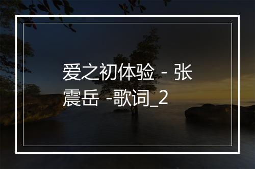 爱之初体验 - 张震岳 -歌词_2