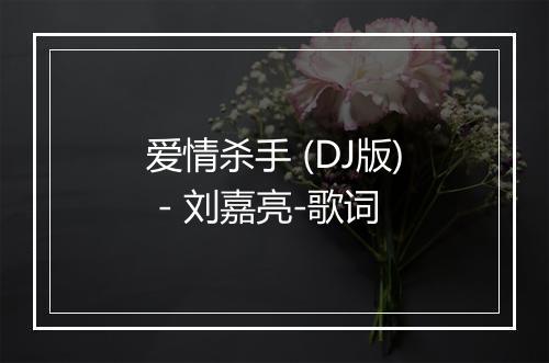 爱情杀手 (DJ版) - 刘嘉亮-歌词