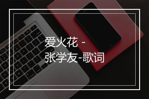 爱火花 - 张学友-歌词