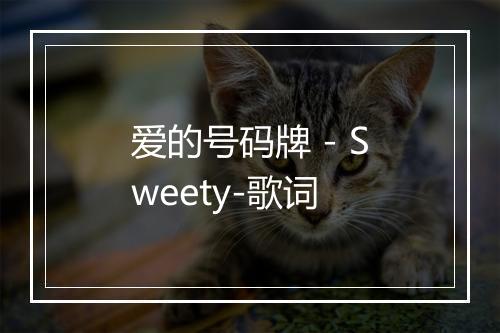 爱的号码牌 - Sweety-歌词