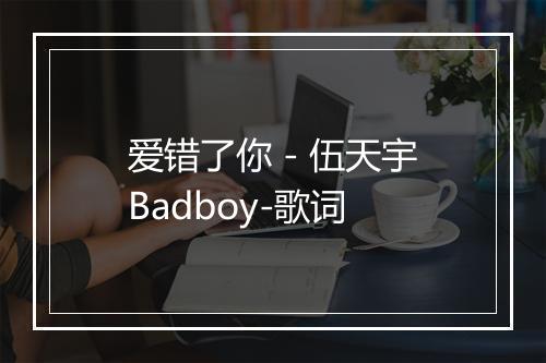 爱错了你 - 伍天宇Badboy-歌词