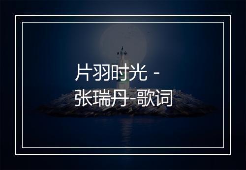 片羽时光 - 张瑞丹-歌词