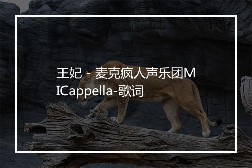 王妃 - 麦克疯人声乐团MICappella-歌词