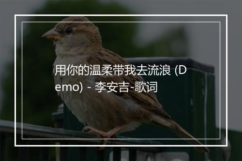 用你的温柔带我去流浪 (Demo) - 李安吉-歌词