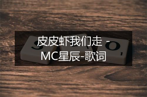 皮皮虾我们走 - MC星辰-歌词