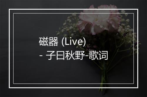 磁器 (Live) - 子曰秋野-歌词