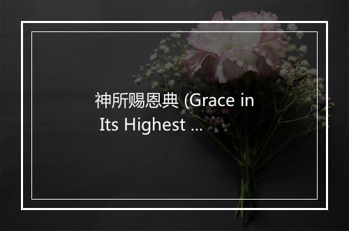 神所赐恩典 (Grace in Its Highest Definition Is) - 台湾福音书房 (Taiwan Gospel Book Room)-歌词