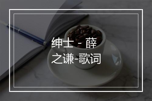 绅士 - 薛之谦-歌词