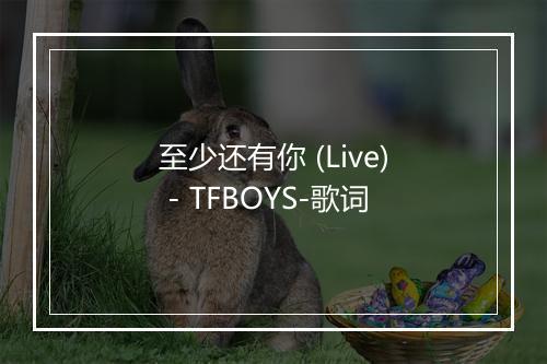 至少还有你 (Live) - TFBOYS-歌词