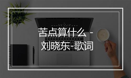 苦点算什么 - 刘晓东-歌词