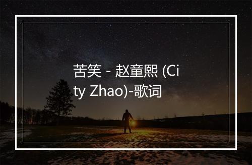 苦笑 - 赵童熙 (City Zhao)-歌词