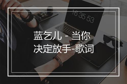 蓝乞儿 - 当你决定放手-歌词