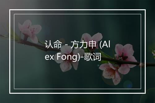 认命 - 方力申 (Alex Fong)-歌词