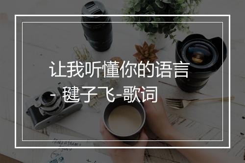 让我听懂你的语言 - 毽子飞-歌词