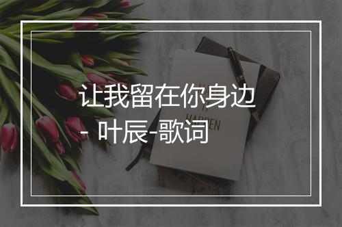 让我留在你身边 - 叶辰-歌词