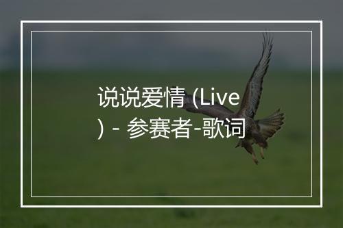 说说爱情 (Live) - 参赛者-歌词