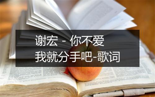 谢宏 - 你不爱我就分手吧-歌词