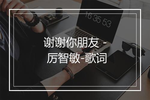 谢谢你朋友 - 厉智敏-歌词