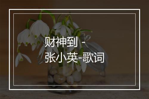 财神到 - 张小英-歌词