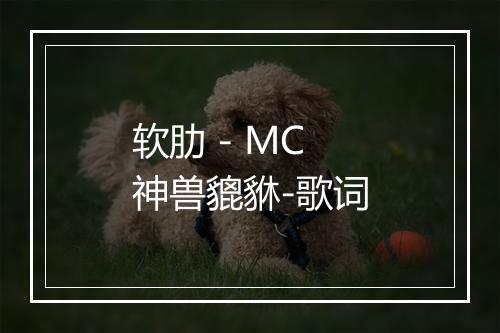 软肋 - MC神兽貔貅-歌词