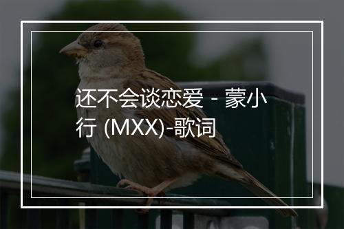 还不会谈恋爱 - 蒙小行 (MXX)-歌词