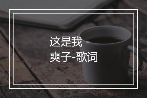 这是我 - 爽子-歌词