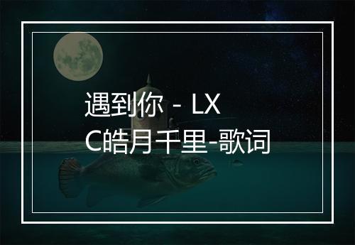 遇到你 - LXC皓月千里-歌词