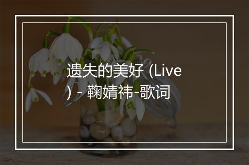 遗失的美好 (Live) - 鞠婧祎-歌词