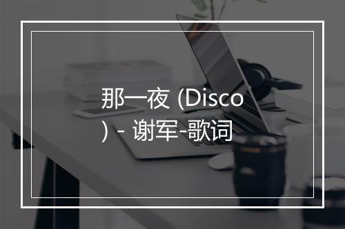 那一夜 (Disco) - 谢军-歌词