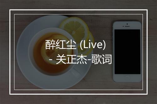 醉红尘 (Live) - 关正杰-歌词