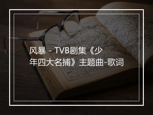 风暴 - TVB剧集《少年四大名捕》主题曲-歌词